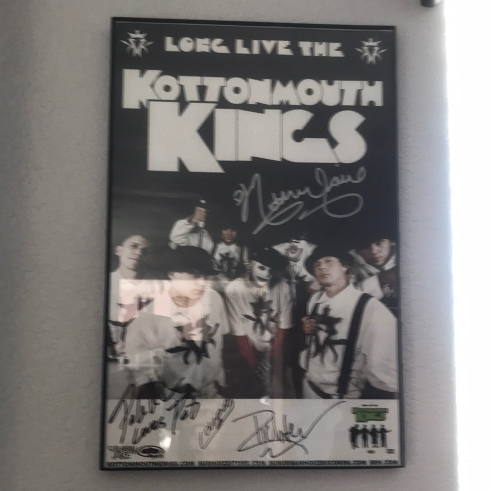 Framed signed kottonmouth kings poster